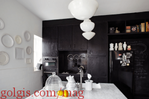 مدل آشپزخانه مدرن سیاه رنگ